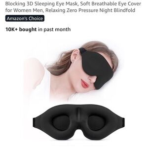 Black 3D Sleeping Eye Mask